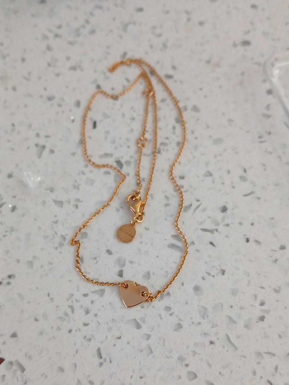 Stella And Dot Heart Gold Vermeil Over 925 Sterling Silver Necklace